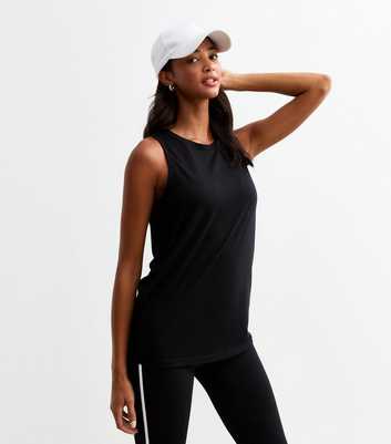 Black Loose Fit Tank Vest