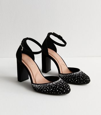 Black sparkly shoes wide fit online