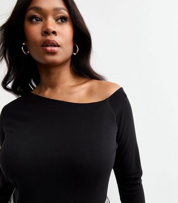 new look black off the shoulder top