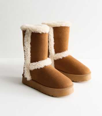 Tan Faux Fur Lined Boots 