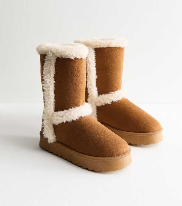 Tan Faux Fur Lined Boots