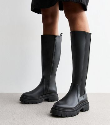 Long black boots new look best sale