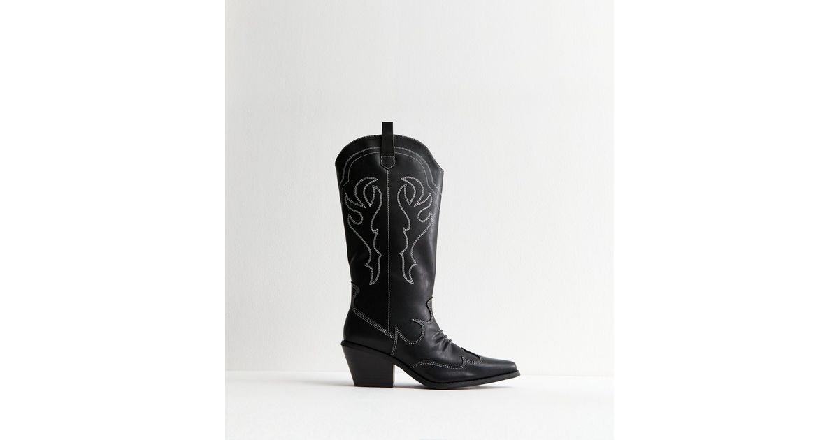 Carley Black Boot Stitch main image 1