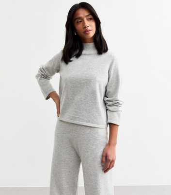 Petite Grey High Neck Jumper