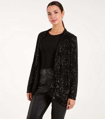 Blue Vanilla Black Sequin Cardigan