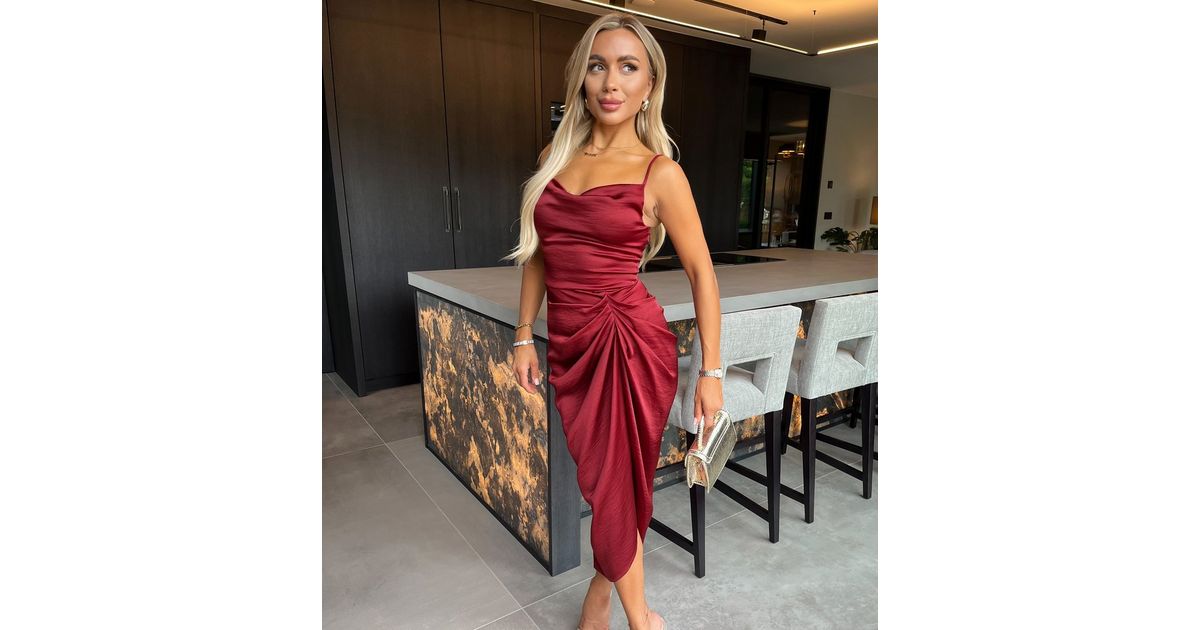 AX Paris Red Cowl Neck Midi Dress | New Look AX Paris Red Cowl Neck Midi Dress | New Look