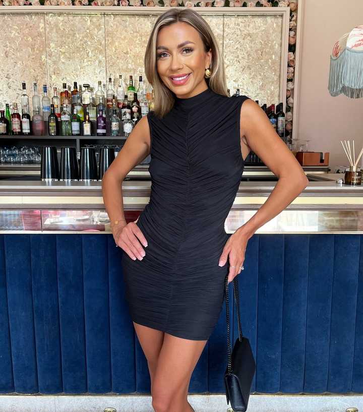 AX Paris Black Ruched Mini Dress
