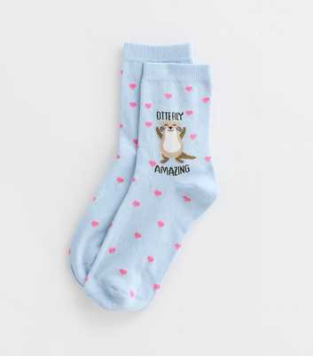 Blue Otterly Amazing Cotton Blend Socks