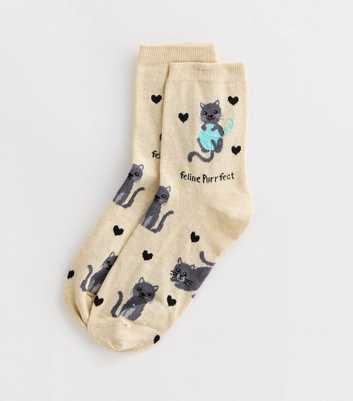 Cream Feline Purrfect Socks