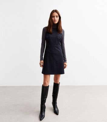 Pinstripe pinafore dress hotsell