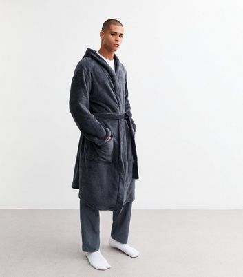 Grey Relaxed Dressing Gown New Look