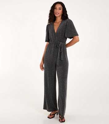 Blue Vanilla Silver Lurex Jumpsuit