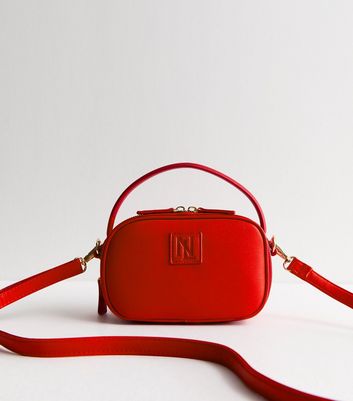 Red Double Pocket Camera Crossbody Bag New Look