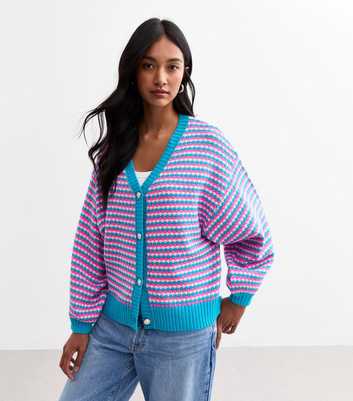 Sunshine Soul Purple Striped Cardigan 