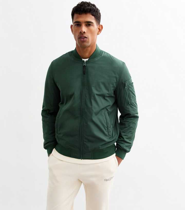 Only & Sons Dark Green Regular Bomber Jacket