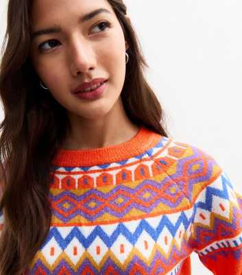 Sunshine Soul Orange Fair Isle Jumper 