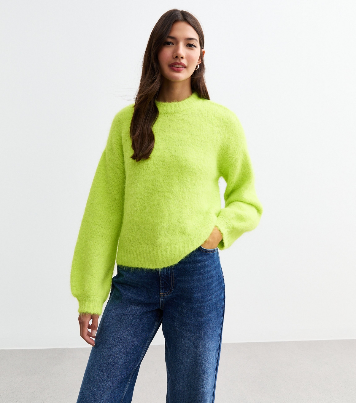 Women's Green Lime Lofty Jumper Sunshine Soul New Look