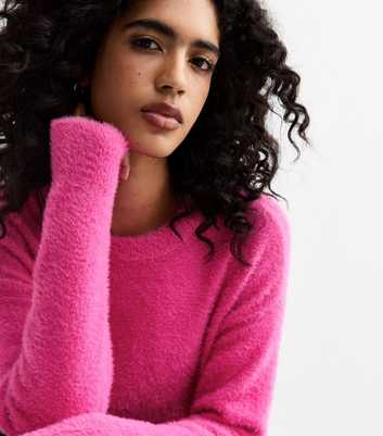 Sunshine Soul Pink Fluffy Jumper