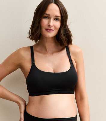 Maternity Black Soft Smooth Nursing Bralette