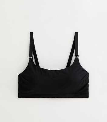 Maternity Black Soft Smooth Nursing Bralette 