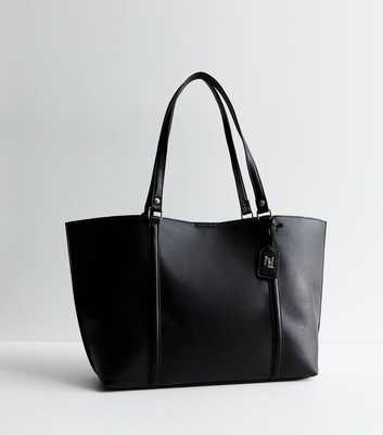 Black Seam Detail Tote Bag