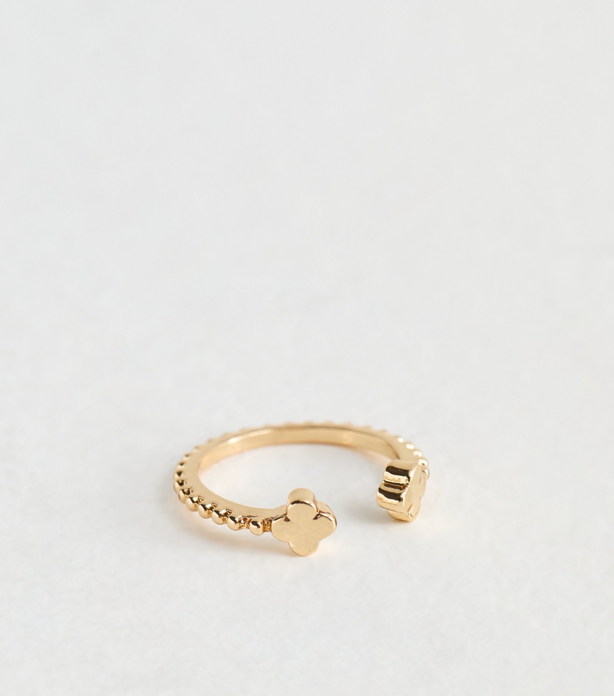 Gold Tone Flower Open Band Ring New Look