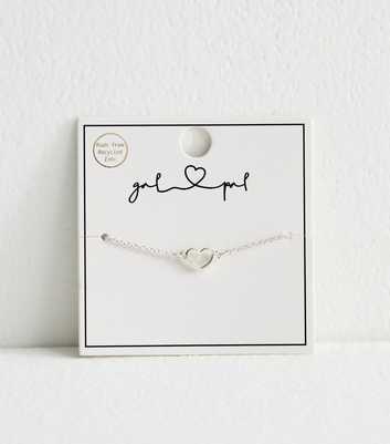 Silver Tone Heart Bracelet