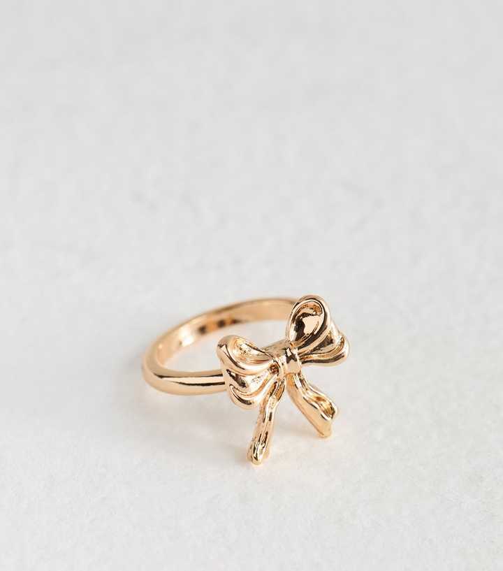 Gold Tone Bow Ring
