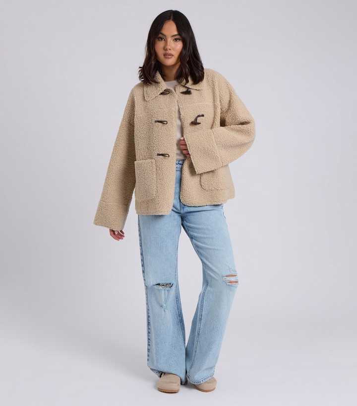 Urban Bliss Camel Borg Duffle Coat