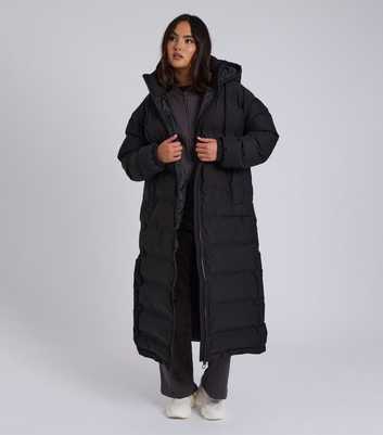 Urban Bliss Black Tiered Maxi Puffer Coat 