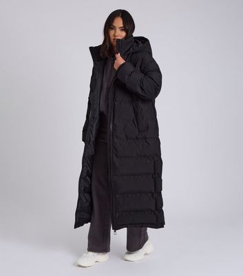 Urban Bliss Black Tiered Maxi Puffer Coat New Look