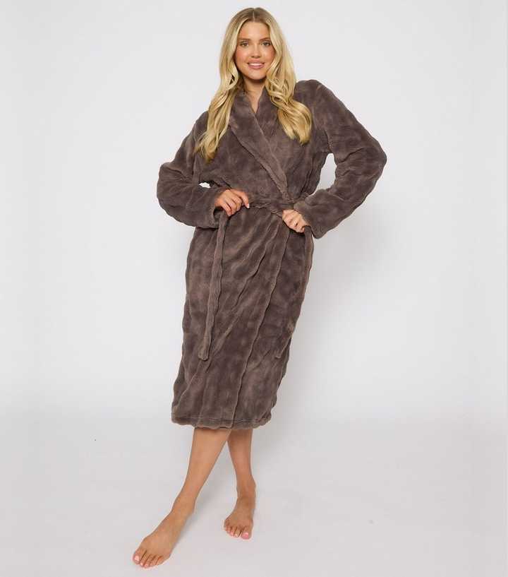 Loungeable Brown Fleece Robe