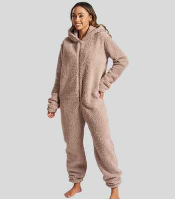 Loungeable Rust Hooded Onesie with Ears