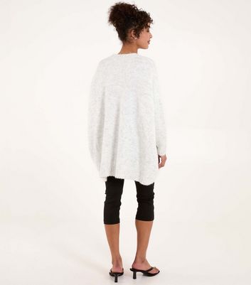 Blue Vanilla Grey Oversized Long Jumper New Look