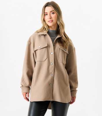 Gini London Camel Oversized Shacket