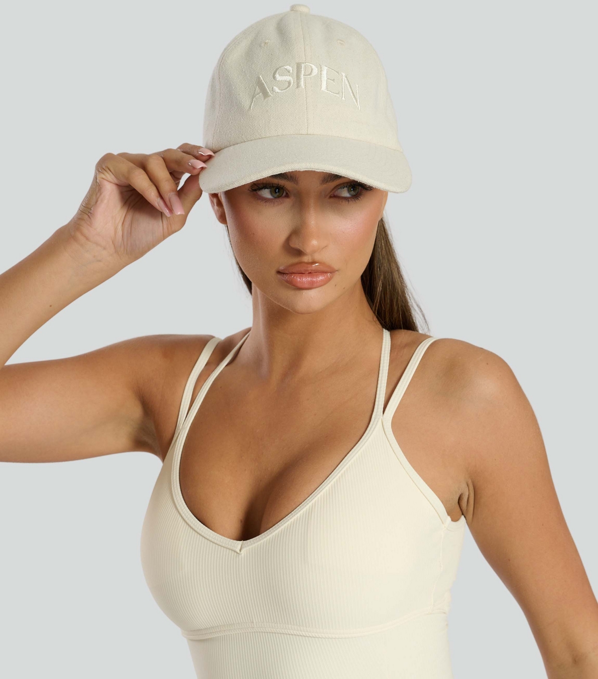 Cream Aspen Embroidered Cap South Beach New Look