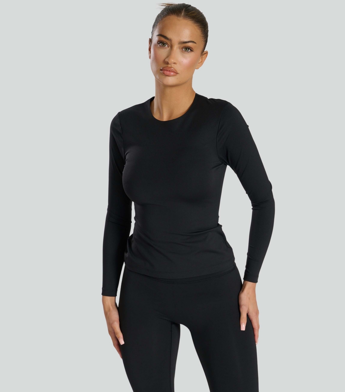 Women's Black Long Sleeve T-Shirt South Beach New Look