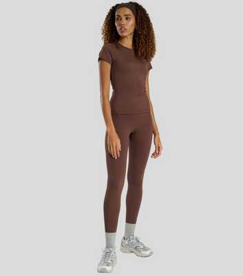 South Beach Dark Brown High Waist Leggings