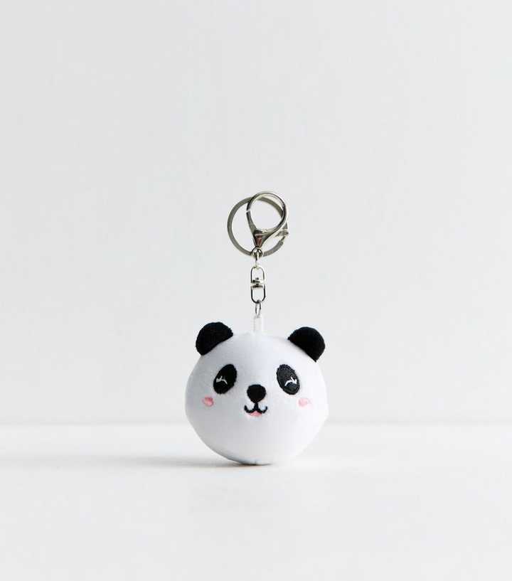 White Panda Fabric Bag Charm 