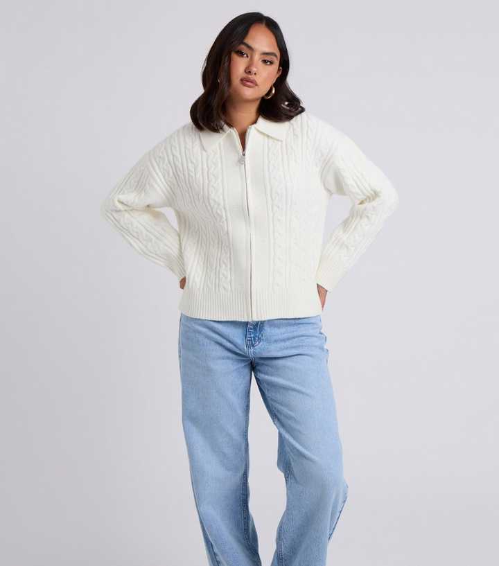 Urban Bliss Cream Cable Knit Cardigan