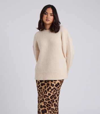 Urban Bliss Cream Wool Blend Crew Neck Jumper