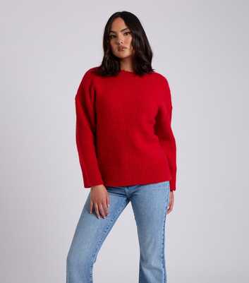 Urban Bliss Red Relaxed Fit Knitted Jumper