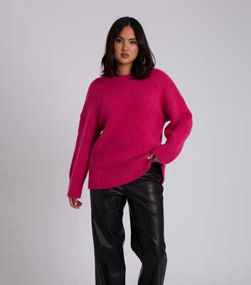 Urban Bliss Pink Wool Blend Crew Neck Jumper