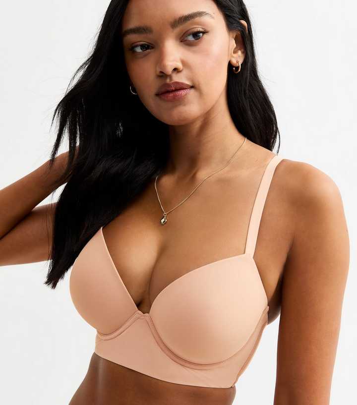 Tan DD+ Multiway Padded Underwired Bra
