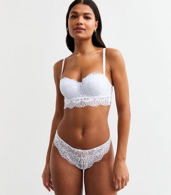 strapless lace bralette