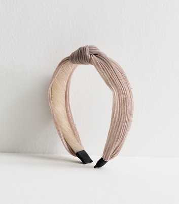 Stone Shimmer Plissé Knotted Headband