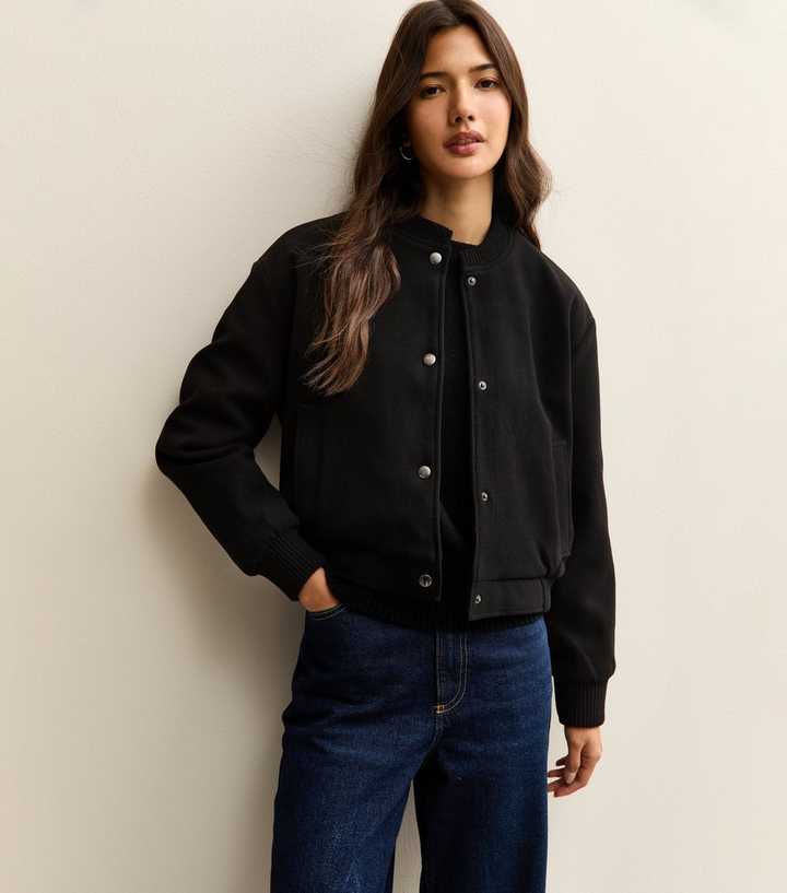 Black Soft Bomber Jacket