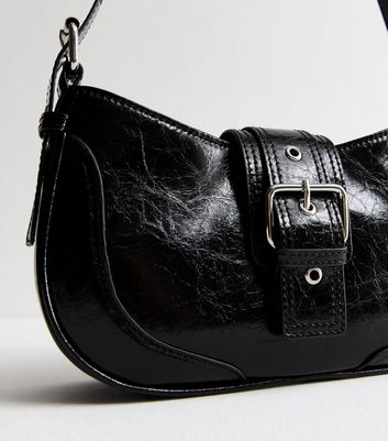 【NONCODE】Fomin Buckle Leather Shoulder Bag Leather Structured Shoulder Bag – ForMe