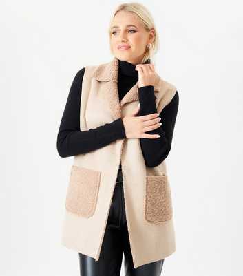 Gini London Stone Shearling Waistcoat