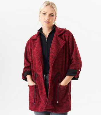 Gini London Burgundy Knit Jacket